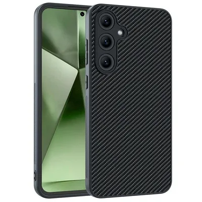 Maska za mobitel Samsung Galaxy S25 Carbon Fiber Texture, Crna