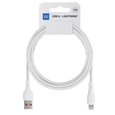 Blue Star USB na Lightning kabl, 2.4A, 1m, Bijeli
