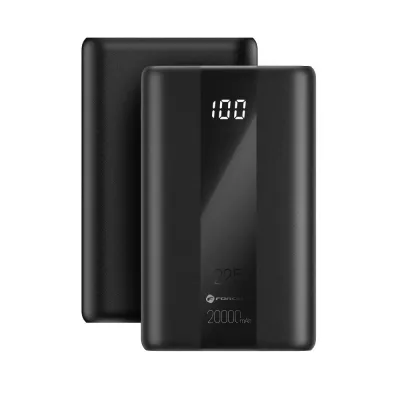 Forcell Eksterna baterija F-Energy Energo P20K2, 20000 mAh, QC3.0, 3A, 22.5W, Crna