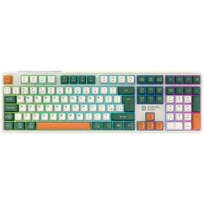 Canyon Tipkovnica Shadder GKW-11, Mehanička, RGB, Bežična, UK/US, Bijela