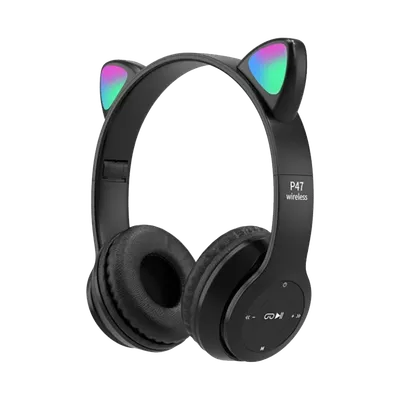 Slušalice za djecu, Bluetooth, P47M, Crne