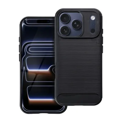 Maska za mobilni telefon Iphone 17 Pro Max Carbon, Crna