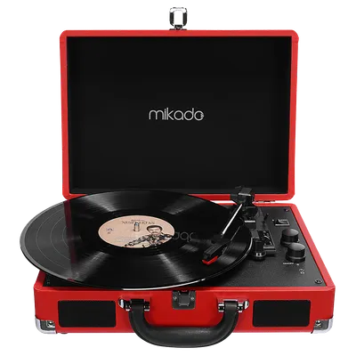 Mikado Gramofon Nostalgia MN-P317, Crveni, USB + RCA + Bluetooth Podrška, Muzika, 23651