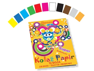 Pulse Kolaž papir, B5, 12 Boja
