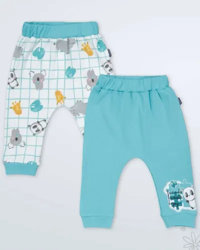 Miniworld Set trenerki za bebe Panda 2, 2 Komada, Šareni