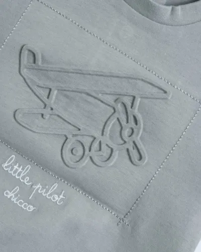 Chicco Majica za bebe Mali pilot, Teget