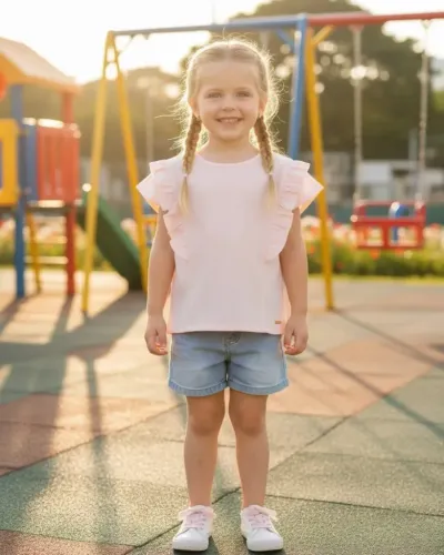UP Baby Majica za djevojčice, Puder roze