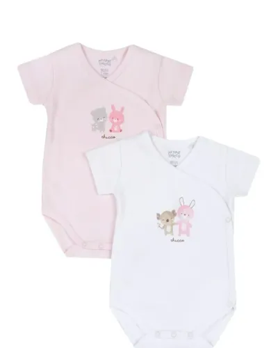 Chicco Set bodija za djevojčice, 2 kom, Više boja