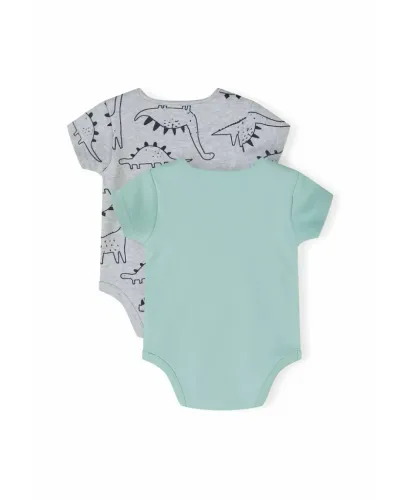 Minoti Set bodija za bebe Dino, 2 Komada, Šareni
