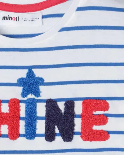 Minoti Majica za djevojčice Shine, Bijelo-Plava