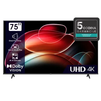 Hisense Televizor 75A6N, 75", 4K, Smart