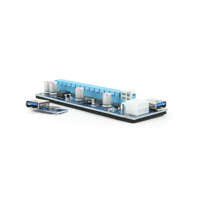 Gembird Adapter za grafičke kartice za mining PCI-E Riser, USB3.0, PCI-ex 6-pin konektor, SATA