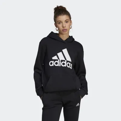 Adidas Ženski duks W Bl Fl R Hd Black/White, Crni