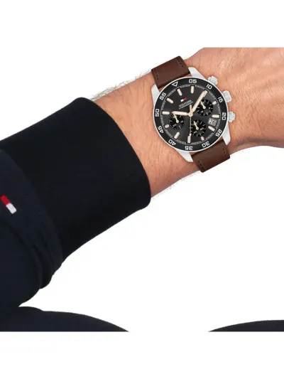 Tommy Hilfiger Muški sat 1792213, Kvarcni mehanizam, Smeđa boja