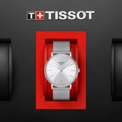 Tissot Muški sat T143.410.11.011.00, Kvarcni mehanizam, Srebrna boja