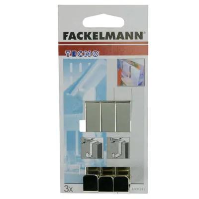 Fackelmann Kukice za vrata i ormare, 3 Komada, Srebrne boje