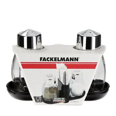 Fackelmann Set za so i biber, 13cm, Crni