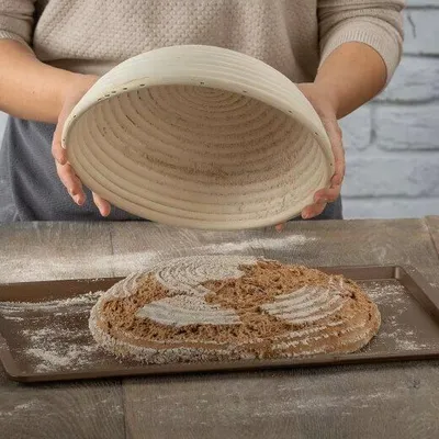 Fackelmann Košarica za pečenje hljeba, Okrugla, 27cm, Krem