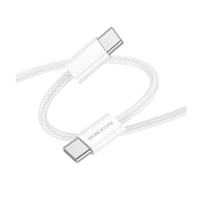 Borofone USB kabl BX103 Original 60W charging data Type-C to Type-C 1m, Bijeli