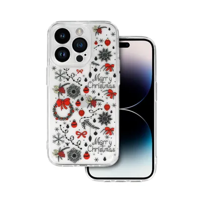 Zaštitna maska Christmas case za iPhone 13, Providna