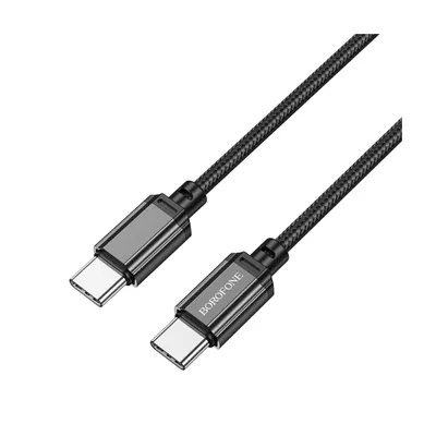 Borofone USB kabl BX87 Sharp 60W charging data 1m Type-C to Type-C, Crni