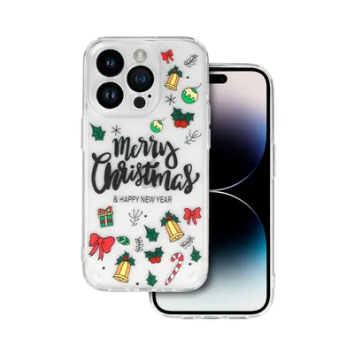 Zaštitna maska Christmas case za iPhone 13, Providna