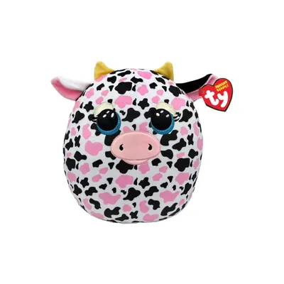 TY Plišana igračka Kravica milkshake 39266, 22 cm, Crno-bijela