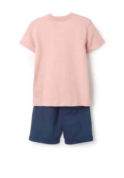 Zippy Komplet za dječake Fish,Roze-teget