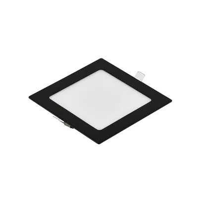 E-LIGHT LED Ugradni panel, Kvadratni, 12W, 3000K, Crni