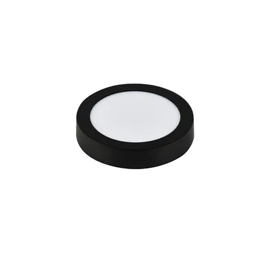 E-LIGHT LED Ugradni panel, Okrugli, 12W, 3000K, Crni
