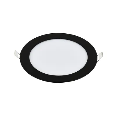 E-LIGHT LED Ugradni panel, Okrugli, 24W, 6500K, Crni