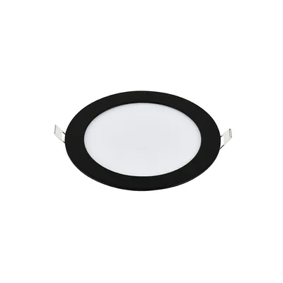 E-LIGHT LED Ugradni panel, Okrugli, 6W, 6500K, Crni