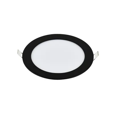 E-LIGHT LED Ugradni panel, Okrugli, 18W, 6500K, Crni