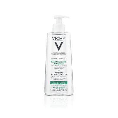 Vichy Thermale Mineralizirana micelarna voda za čišćenje mješovite do masne kože, 400ml