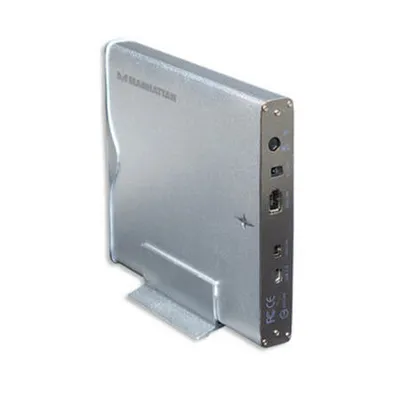 Manhattan Kućište za externi 5,25" DVD, Slim IDE, USB+FireWire, Sivo