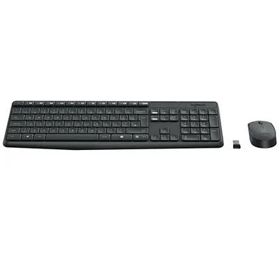 Logitech Set Tastatura + Miš MK235, Bežični, Crni