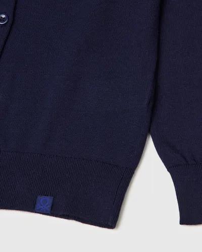Benetton Ženski kardigan 19DKC500ZG-252-L, Teget