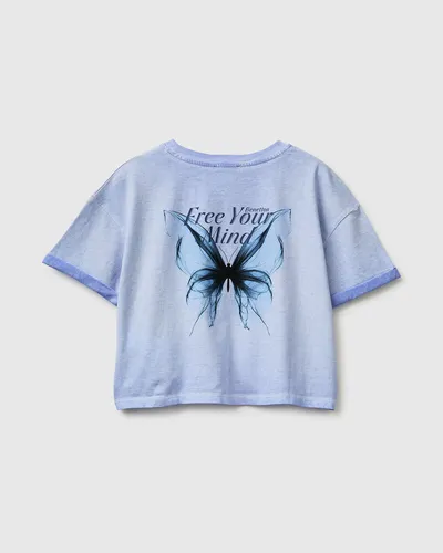 Benetton Ženska majica s čvorom 3085C10T3G-73E-M, Plava