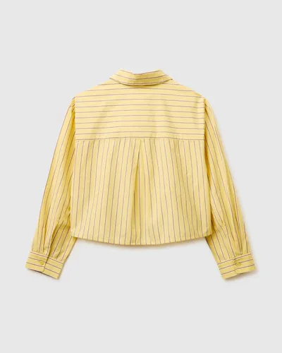 Benetton Košulja za djevojčice 50N7CQ04NG-901-S, Žuta
