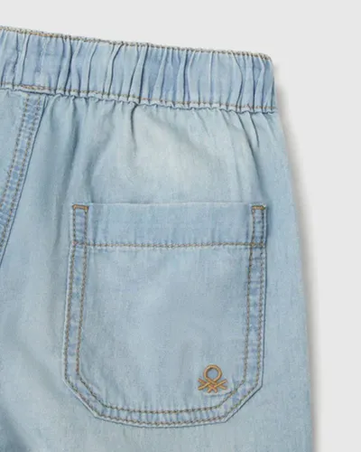 Benetton Bermude za dječake Chambray 4DHJG9034P-902-XX, Svijetloplave