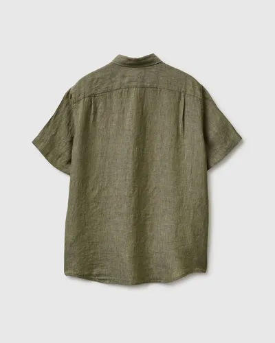 Benetton Muška košulja kratkih rukava 5BKU5QJH8-95Y-L, Zelena