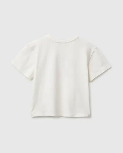 Benetton Majica za djevojčice 3I1XG10MKP-074-XX, Bijela