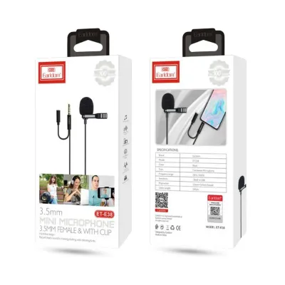 Earldom Mini mikrofon 3.5mm ženski sa kopčom ET-E38