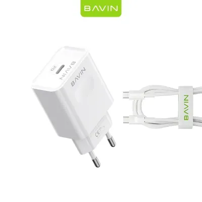 Bavin Kućni punjač 20W Type-C na Type-C PC837Y, Bijeli