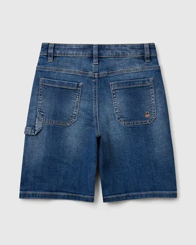 Benetton Muške kratke hlače ravnog kroja 4PORC903IG-901-L, Plave