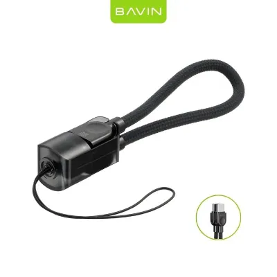 Bavin Pleteni kabal CB411 15cm Type-C na Type-C, Crni