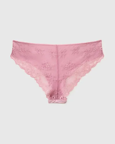 Benetton Ženske gaćice s čipkom 3LEG1S02M-0K3-M, Roze