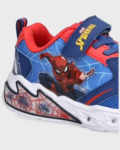 Chekich Patike za dječake Spiderman LED "Web Flash" , Plavo-crvene