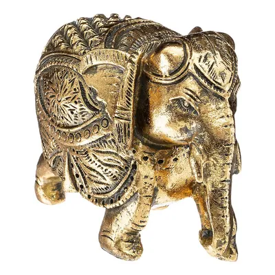 Atmosfera Dekorativna figura, Slon, 11 cm, zlatne boje