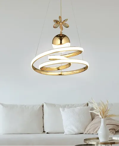 Milleryt Luster Kaos LED Avize, zlatne boje